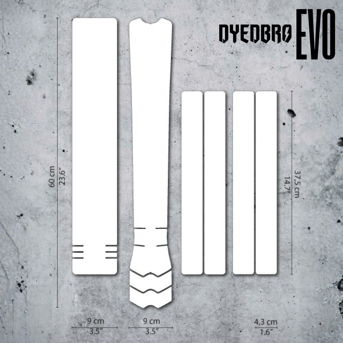 Dyedbro Evo Mtb / E-bike Frame Protection - Clear Matte