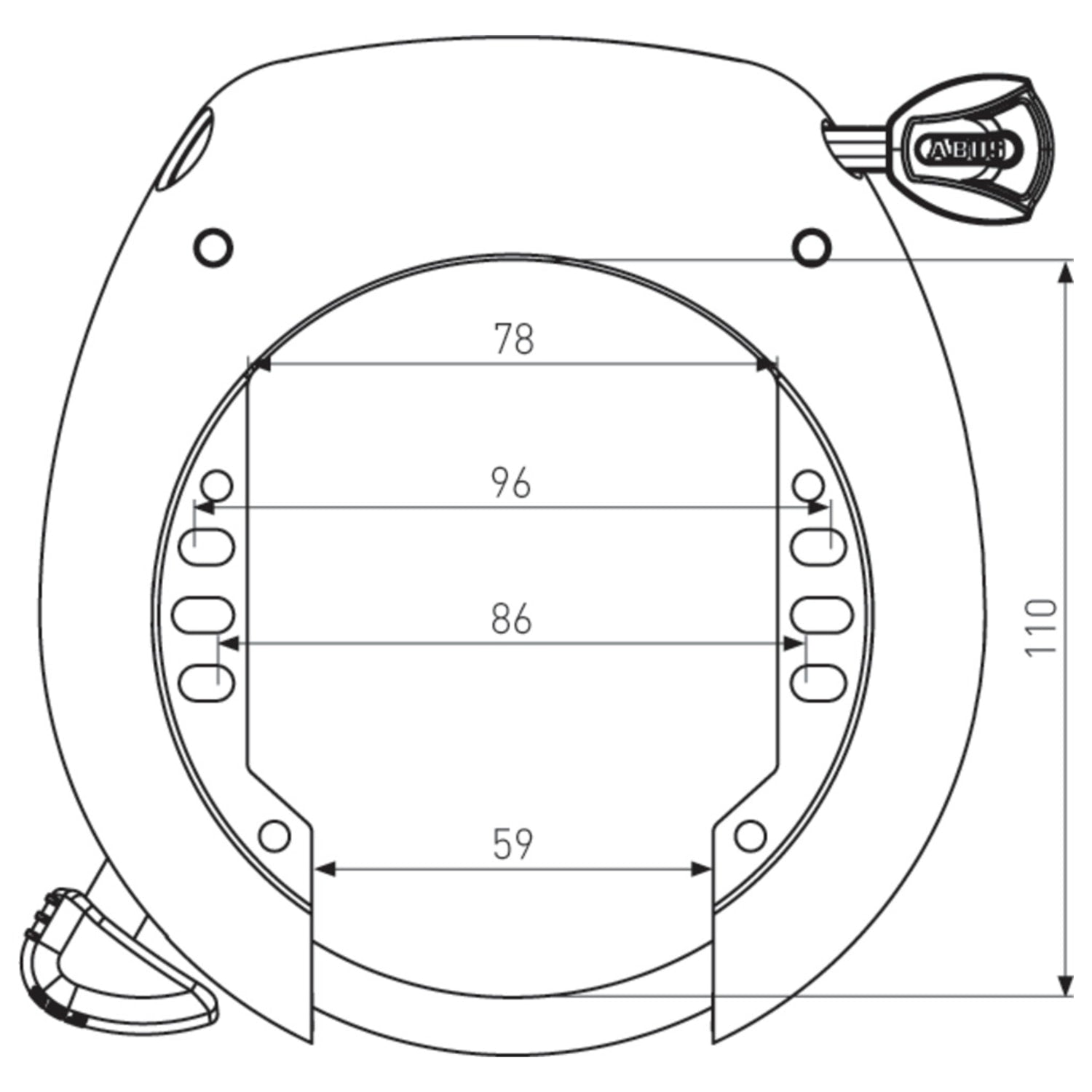 Abus Shield 5755L XPlus NR Frame Lock