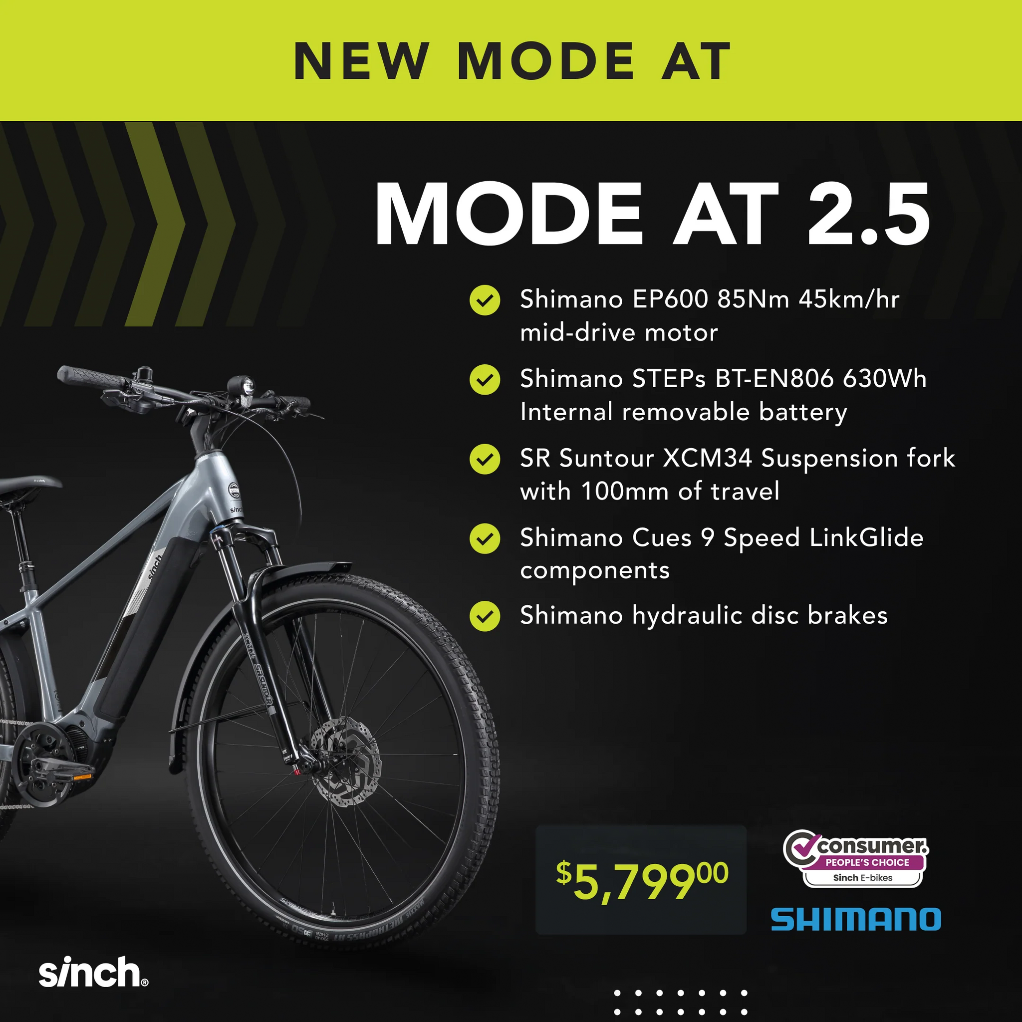 christchurch electric bicycles Sinch Mode AT 2.5 – Christchurch Electric Bicycles