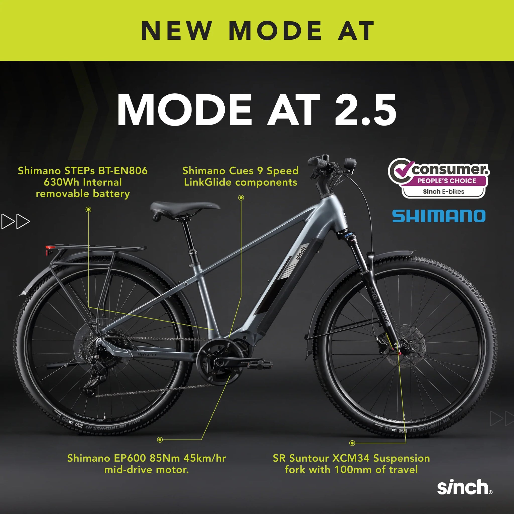 christchurch electric bicycles Sinch Mode AT 2.5 – Christchurch Electric Bicycles