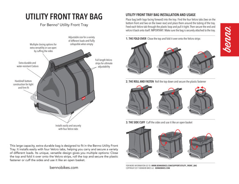 Benno Utility Front Tray Bag